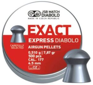 JSB Exact Express Airgun Pellets .177 - 4.52 _7.87 grain 500 pc