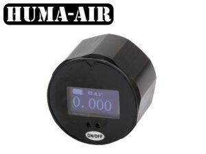 Digital Mini Pressure Gauge 25 mm. Black G1/8 BSP Threads 300 Bar O-Led Screen