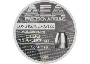 AEA Airgun Slugs Cal. 457 HP 155 grain Long Range Master 60 pc.