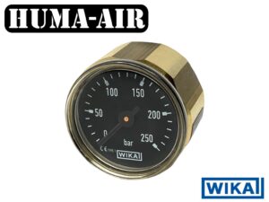 Wika mini pressure gauge 28 mm 250 bar black scale